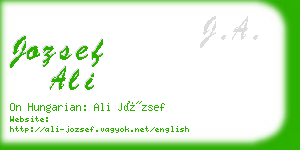 jozsef ali business card